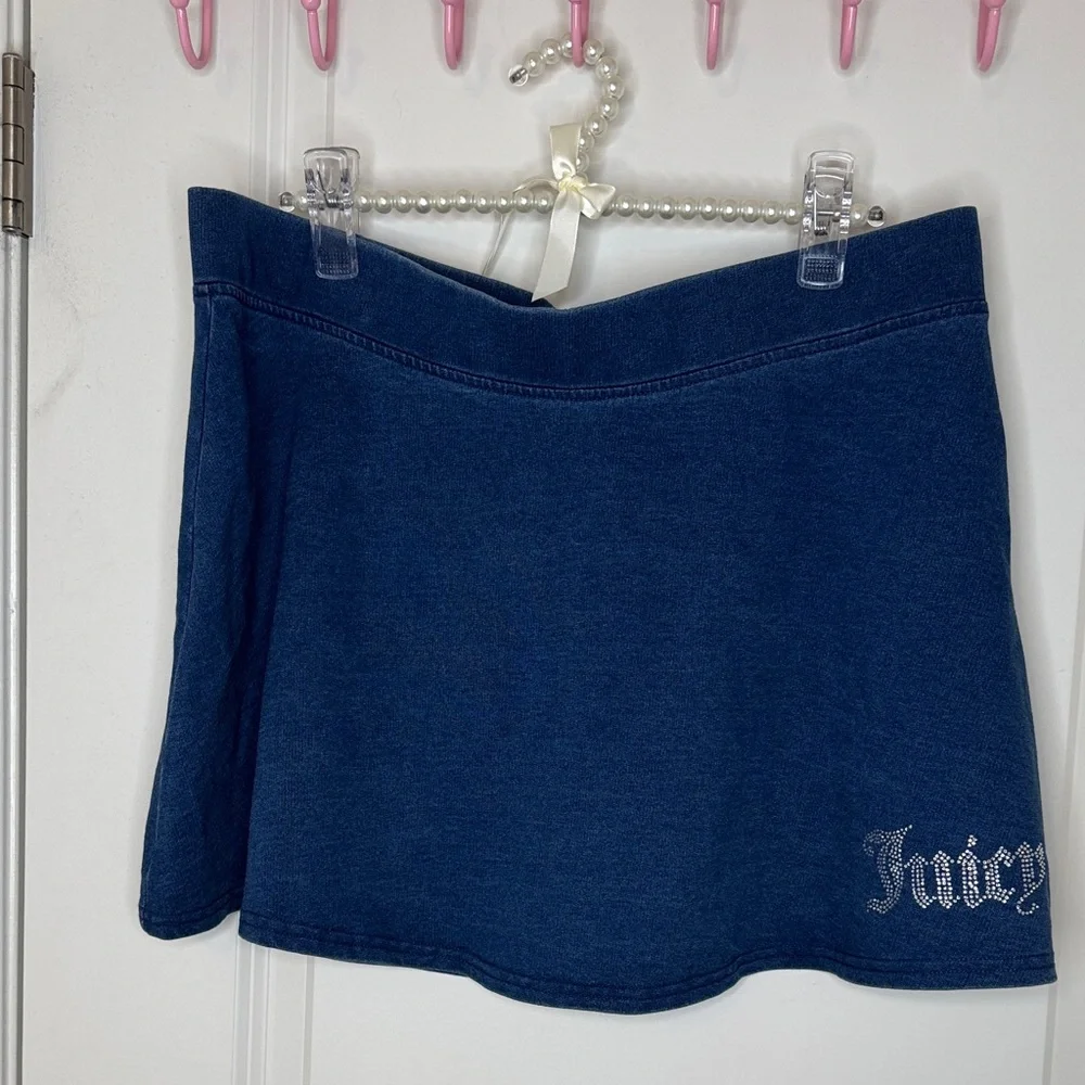 Juicy Couture Denim Blue Skater Skirt - Picture 5 of 5